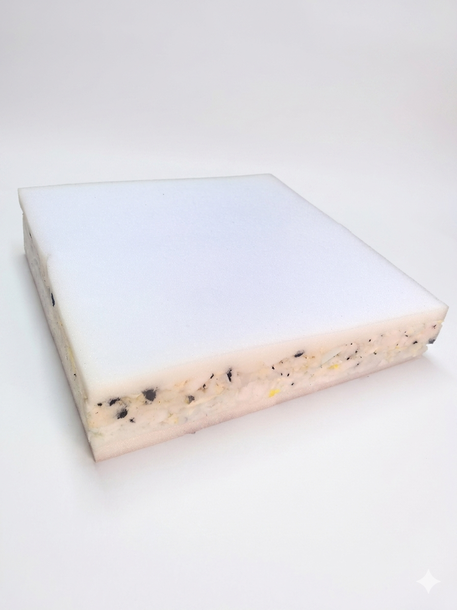Aglutinado con Espuma 40x40x5 cm Paquete con cinco piezas – Densidad Intermedia
