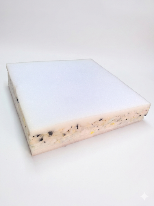 Aglutinado con Espuma 40x40x5 cm Paquete con dos piezas – Densidad Intermedia