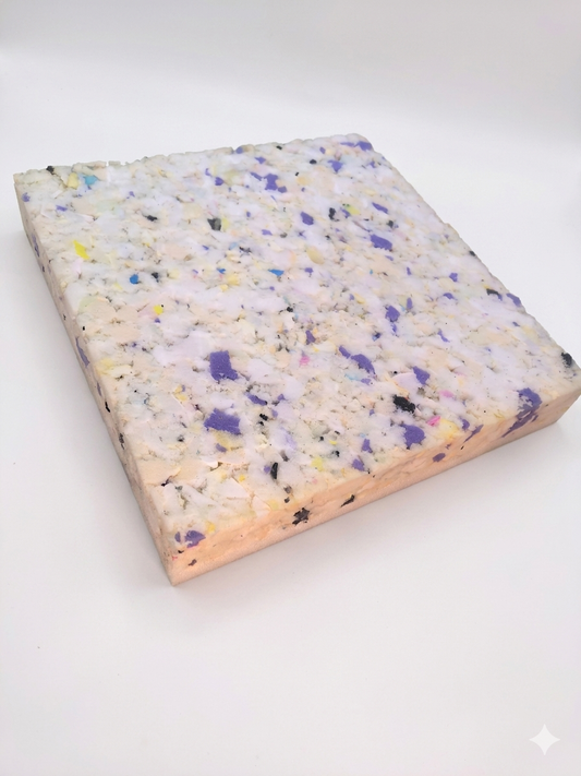 Aglutinado con Espuma 40x40x7 cm – Paquete de cinco aglutinados de 40x40x7cm cada uno - Densidad Intermedia