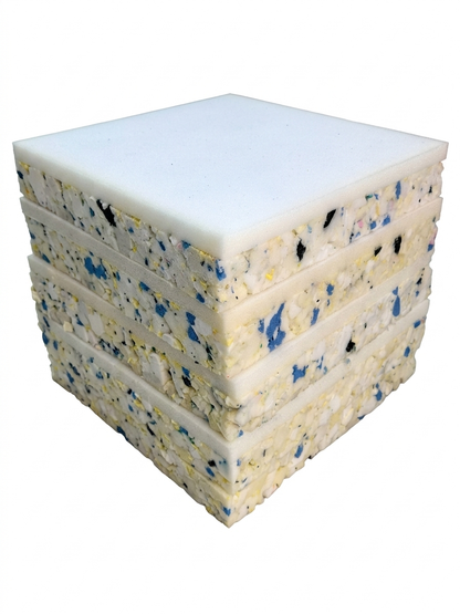 Aglutinado con Espuma 40x40x7 cm – Paquete de cinco aglutinados de 40x40x7cm cada uno - Densidad Intermedia