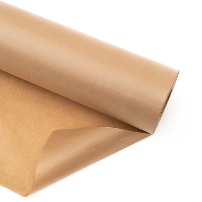 Papel kraft 60gr/m² x 30cm de ancho color marrón Rollo de 8.5kg, Sello de garantía de fábrica